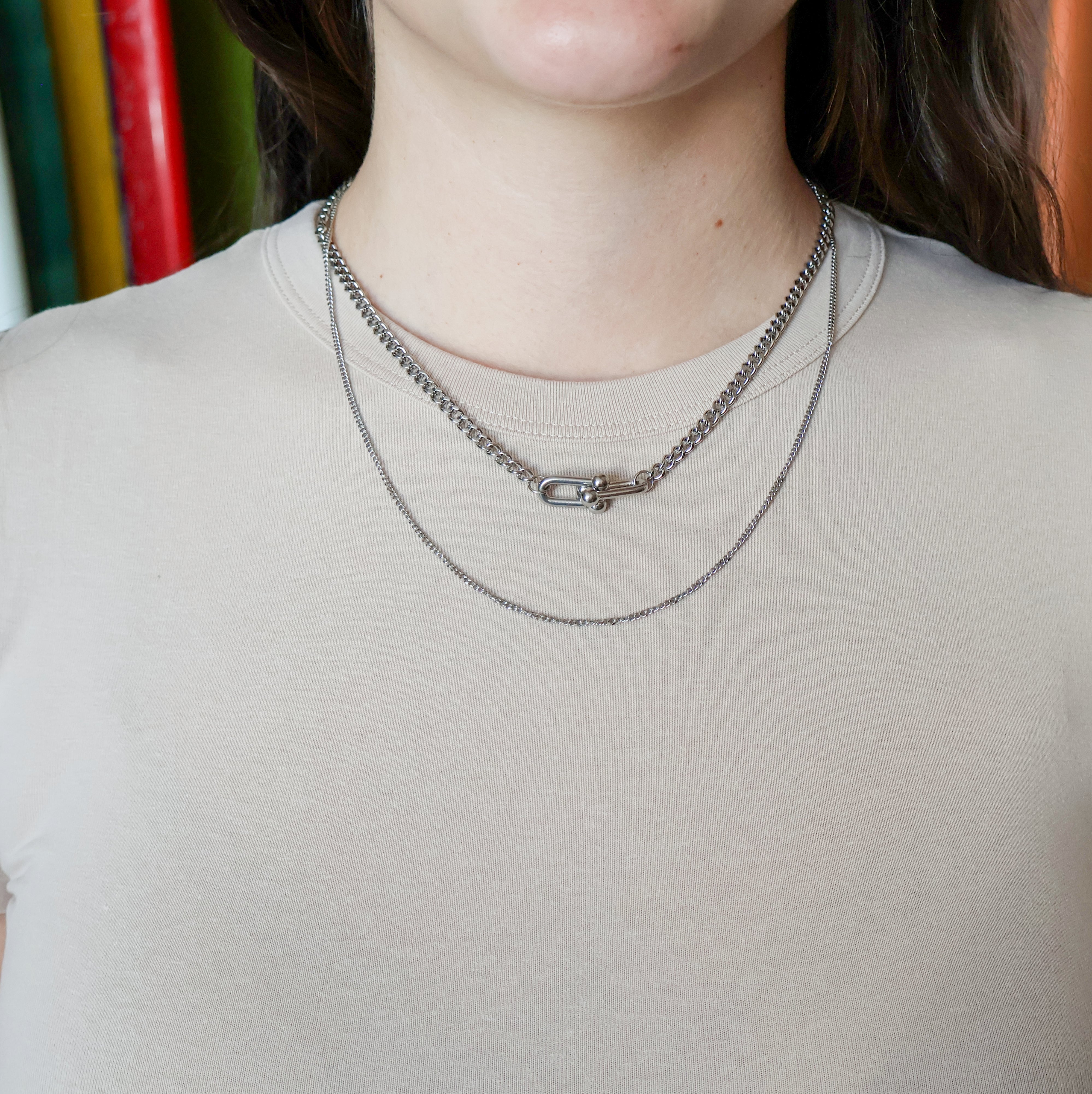 Stacked Stainless Steel Necklace