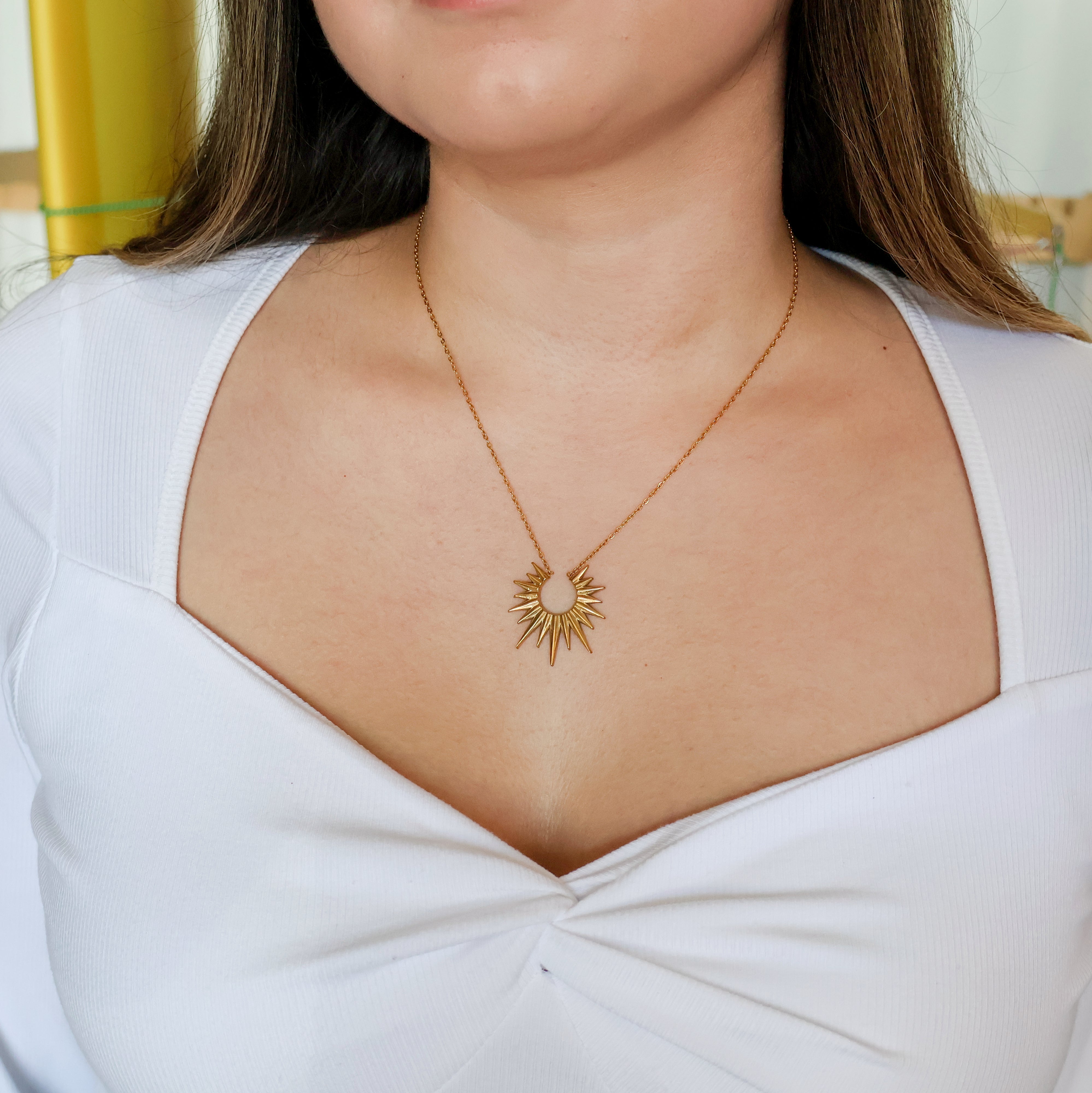 Sunburst Gold Necklace