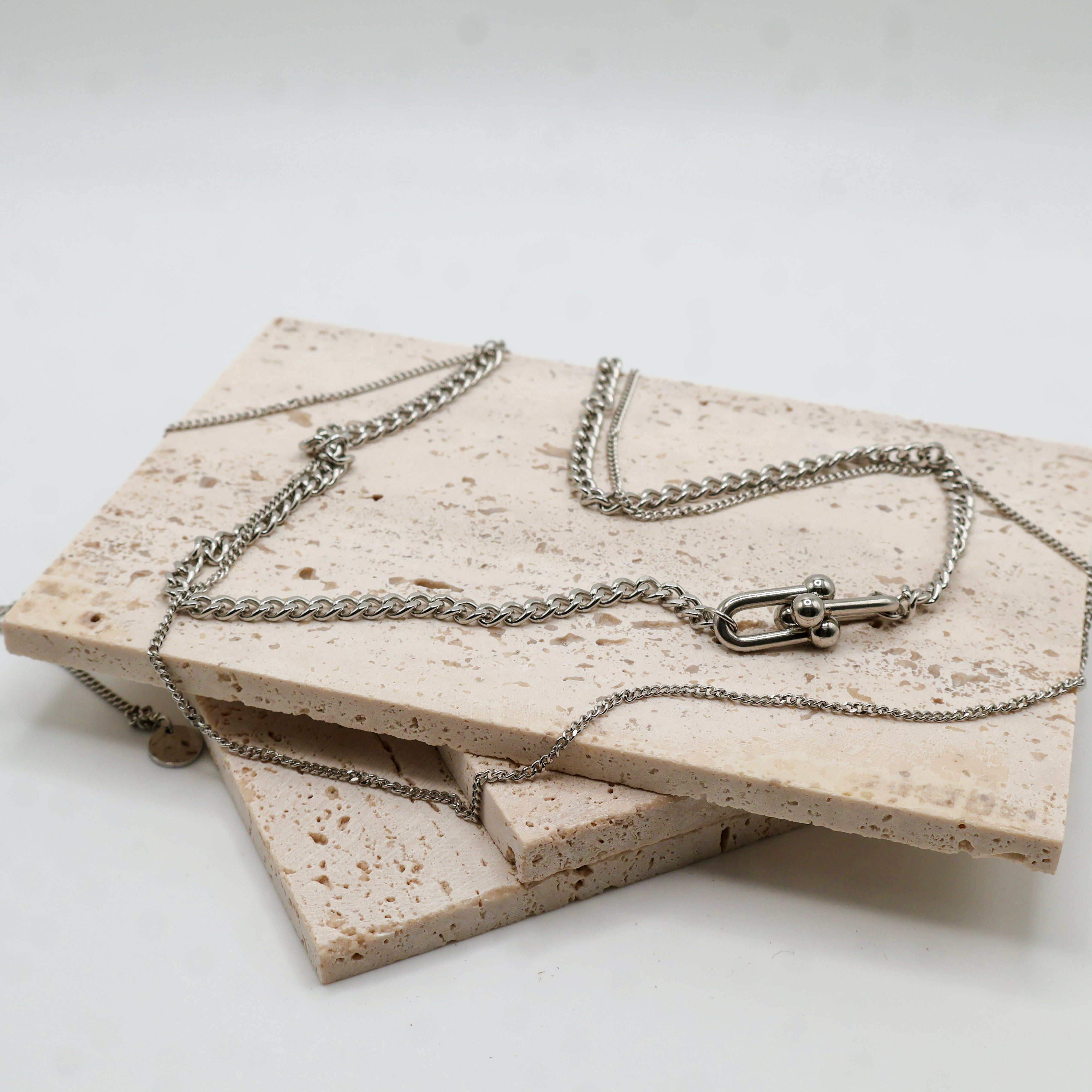 Stacked Stainless Steel Necklace