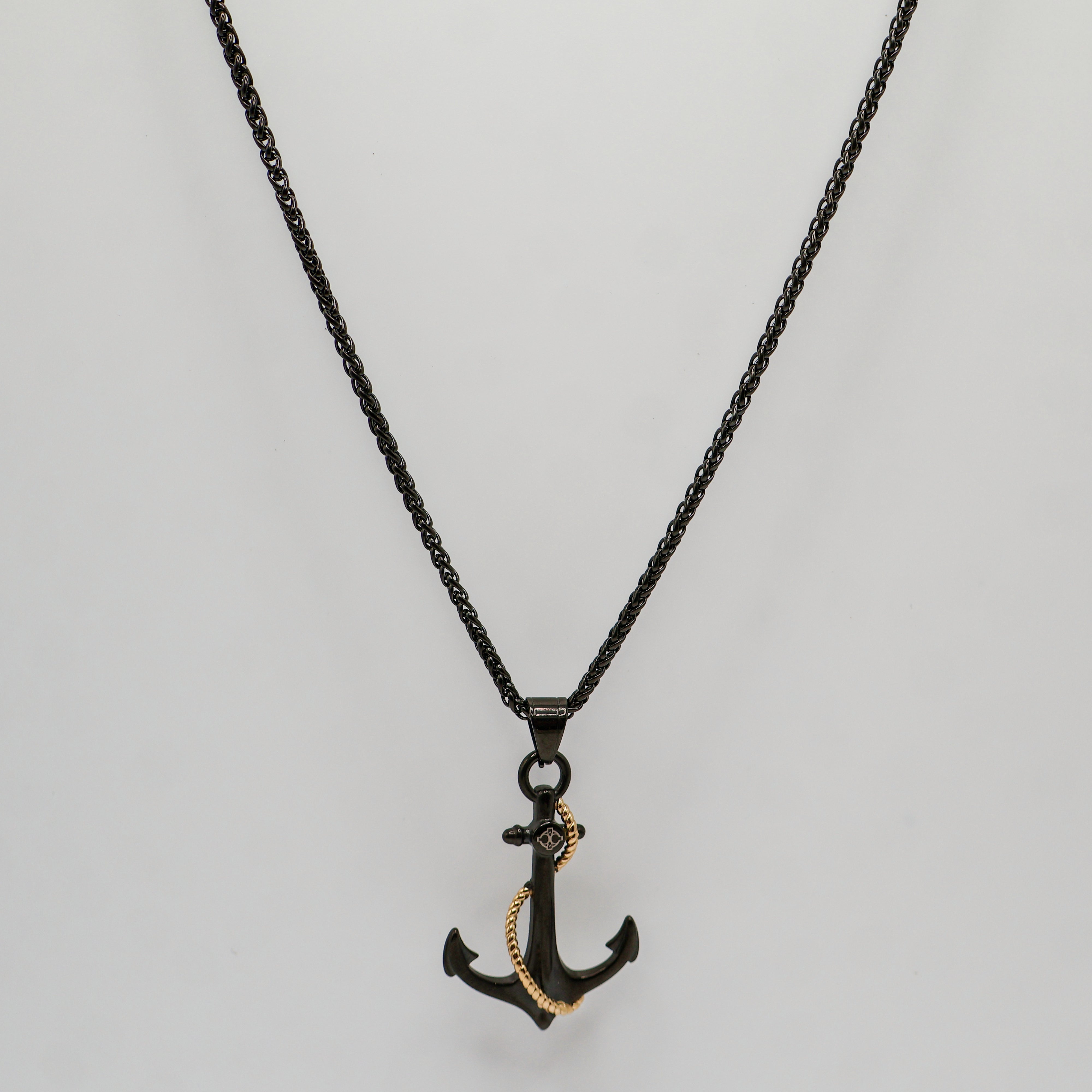 Black Anchor Link Chain